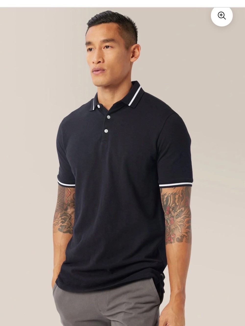 Good Man Match Point Polo, Black
